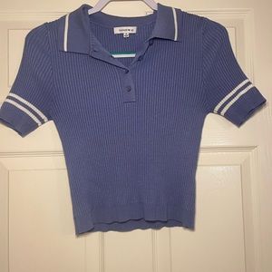 Light purple collared top